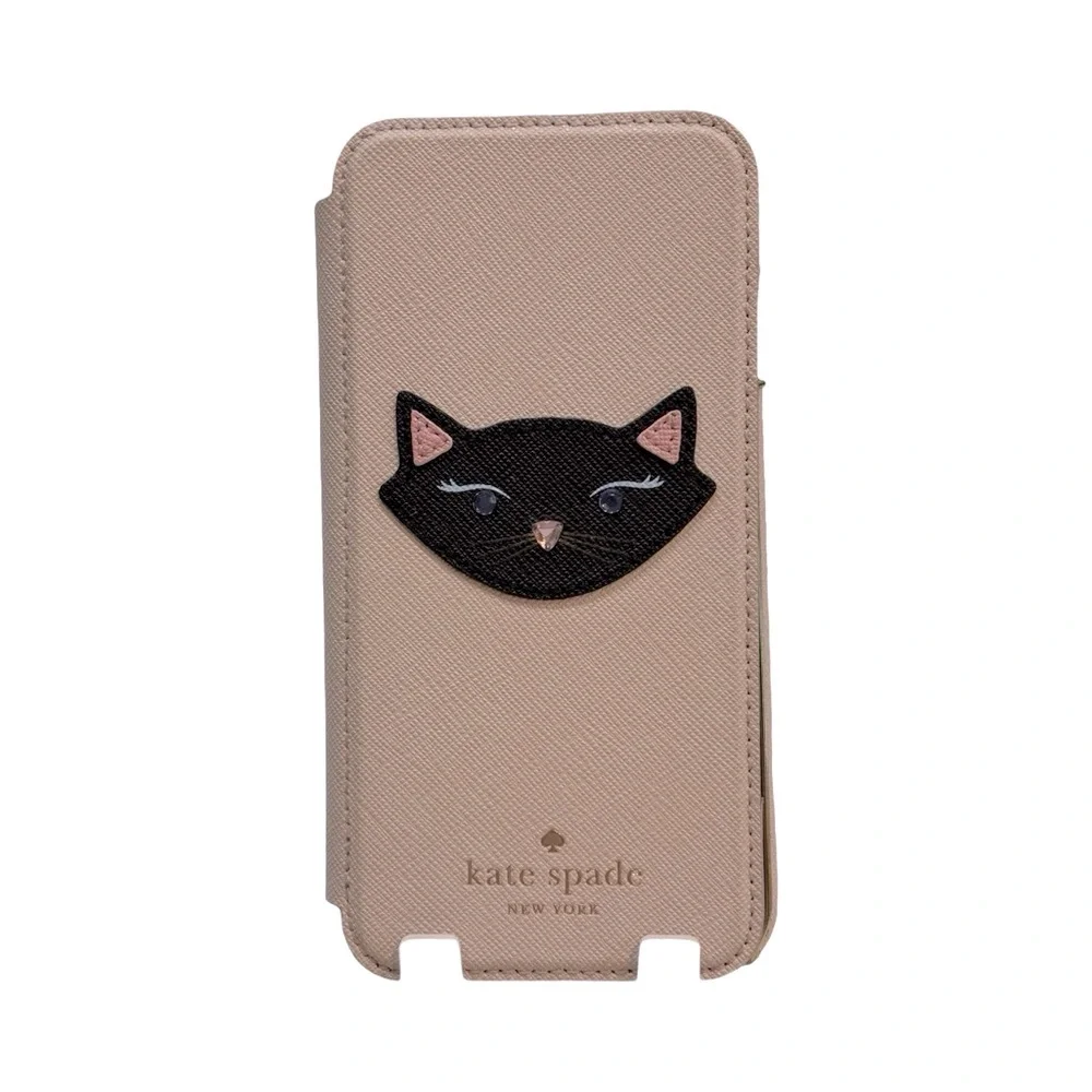 Kate Spade Black Cat Face Phone‎ Case iPhone 6 / 6s / 7 / 8 series